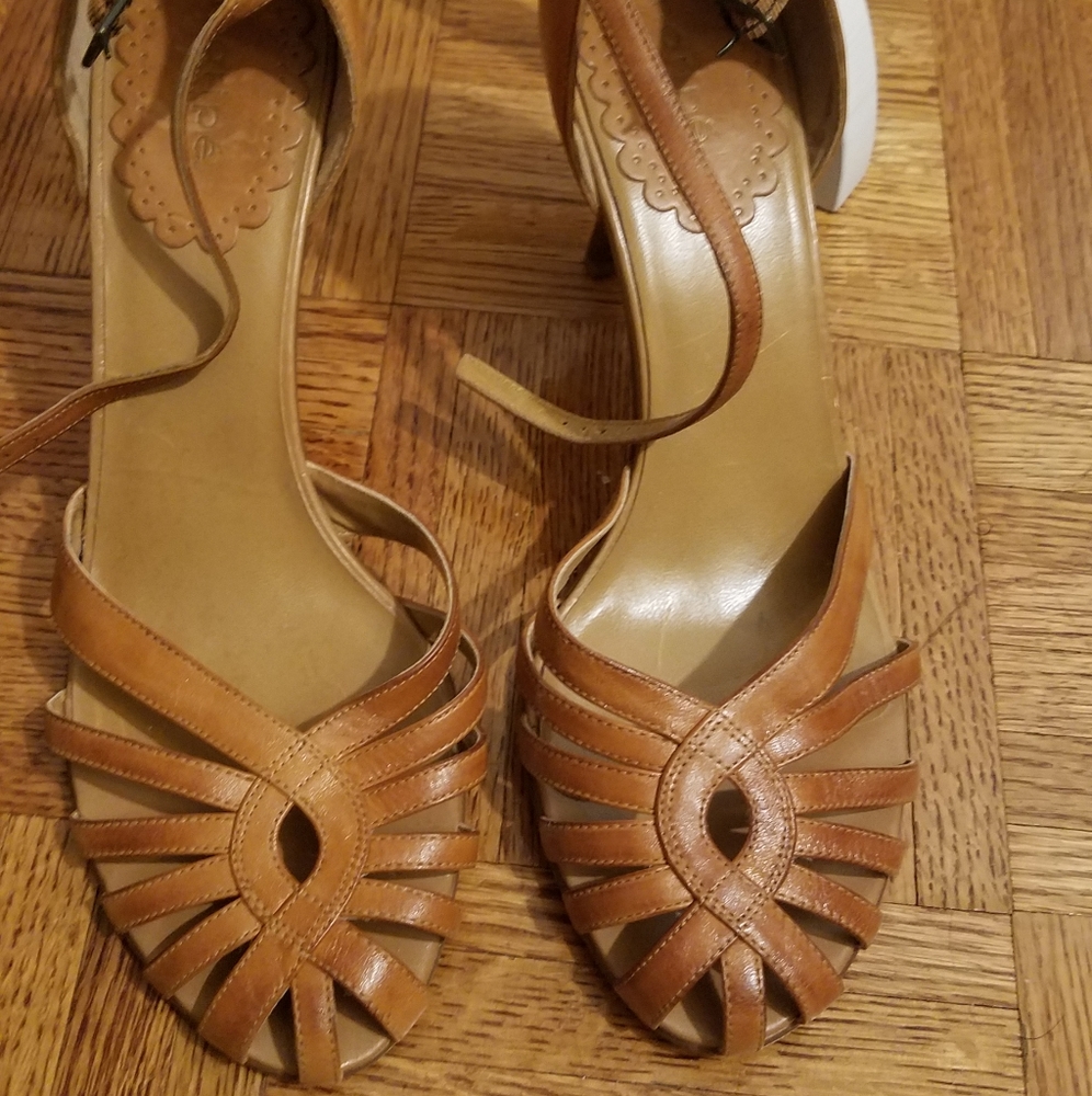 Maripe Brown Ankle Strap Heel